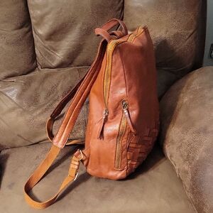 Martha Ponti Brown Leather Backpack  (#105) Fair/ Functional Condition😃